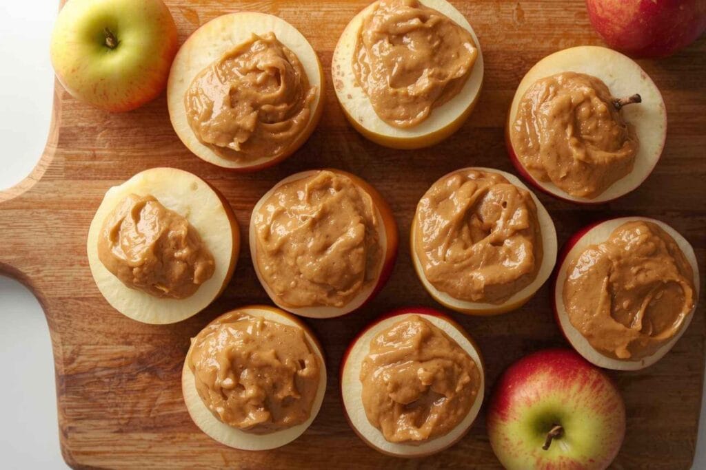 Apples with peanut butter