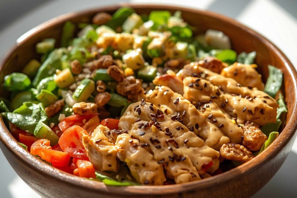 Asian-Inspired Chicken Salad with Sesame Ginger Dressing