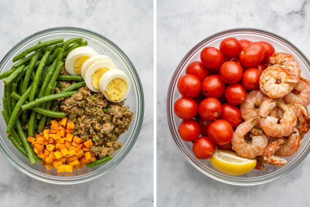 Shrimp Niçoise Meal Prep Bowls