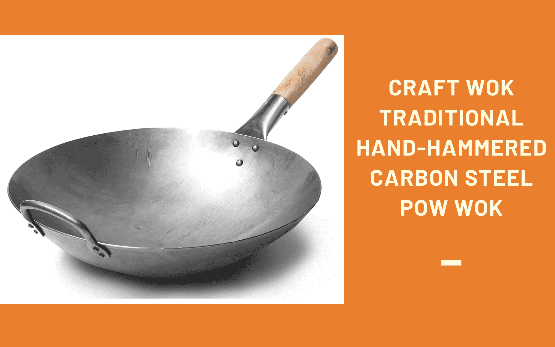 Craft Wok Traditional Hand-Hammered Carbon Steel Pow Wok