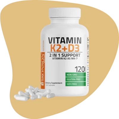Bronson Vitamin K2 (MK7) with D3 Supplement