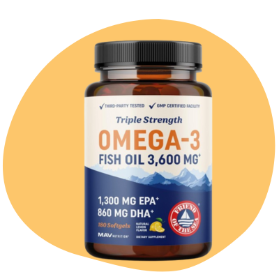 Triple Strength Omega 3 Fish Oil 3600 mg | EPA & DHA | Over 2100mg Omega-3 Fatty Acids