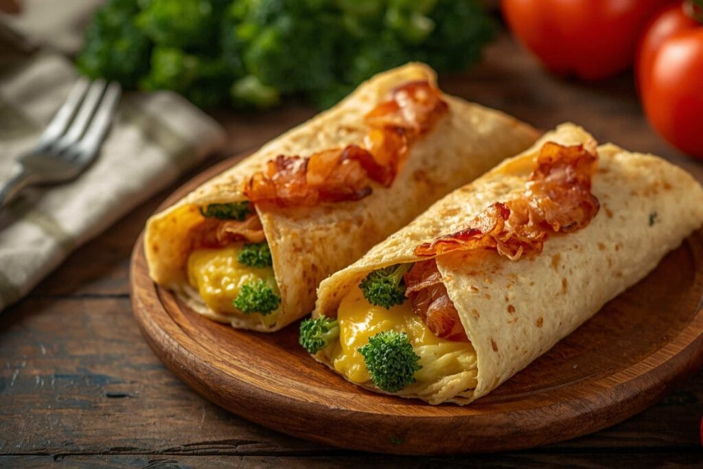 Bacon & Broccoli Egg Wraps