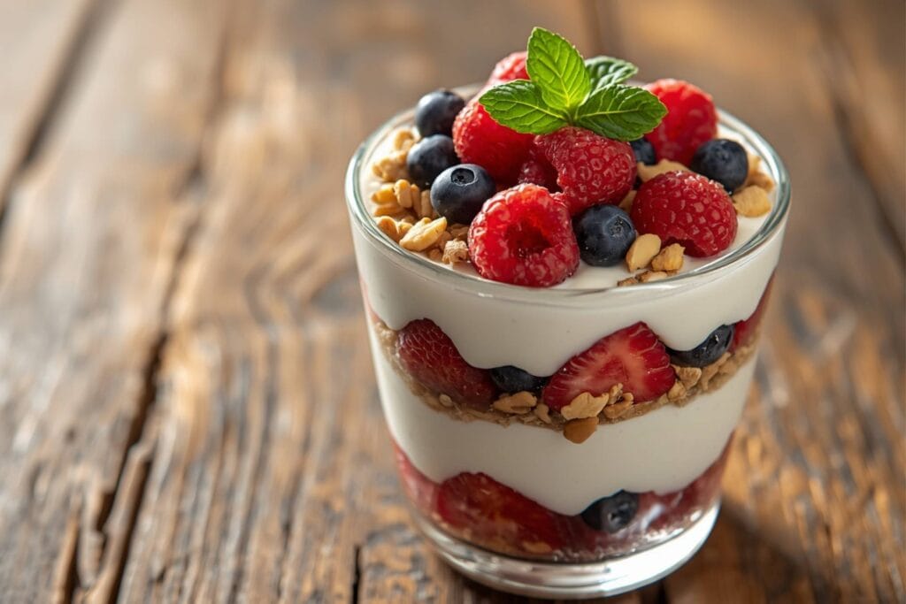 Greek Yogurt Parfait with Berries & Nuts
