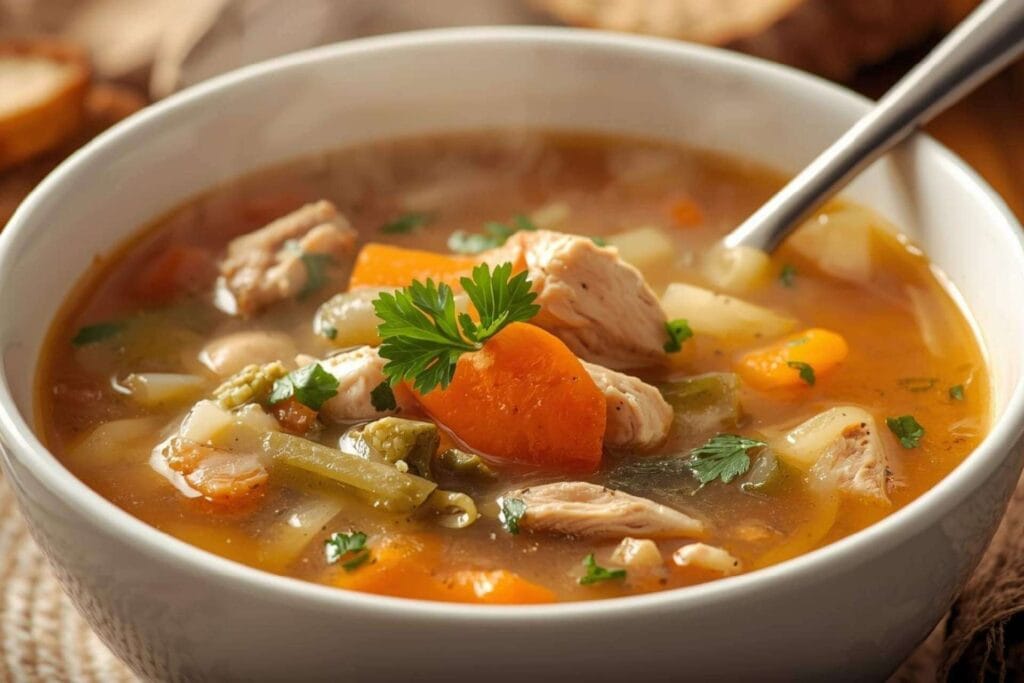 Chicken & Vegetable Soup (Low-Carb)