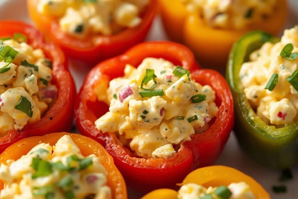 Egg Salad Stuffed Mini Peppers
