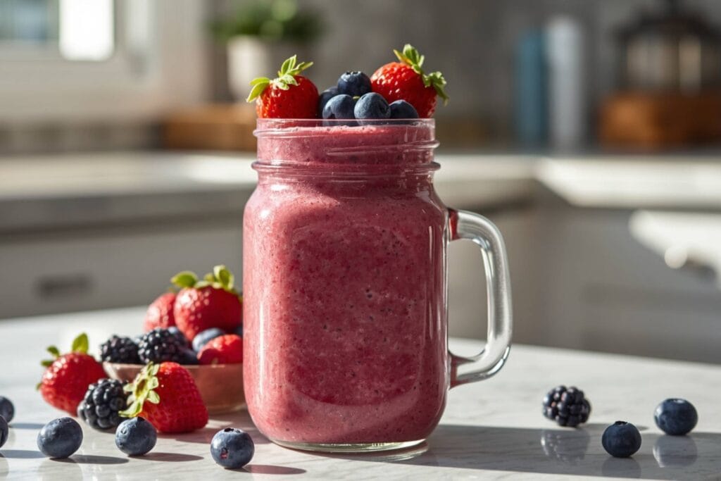 Keto Berry Recovery Smoothie (post-workout)