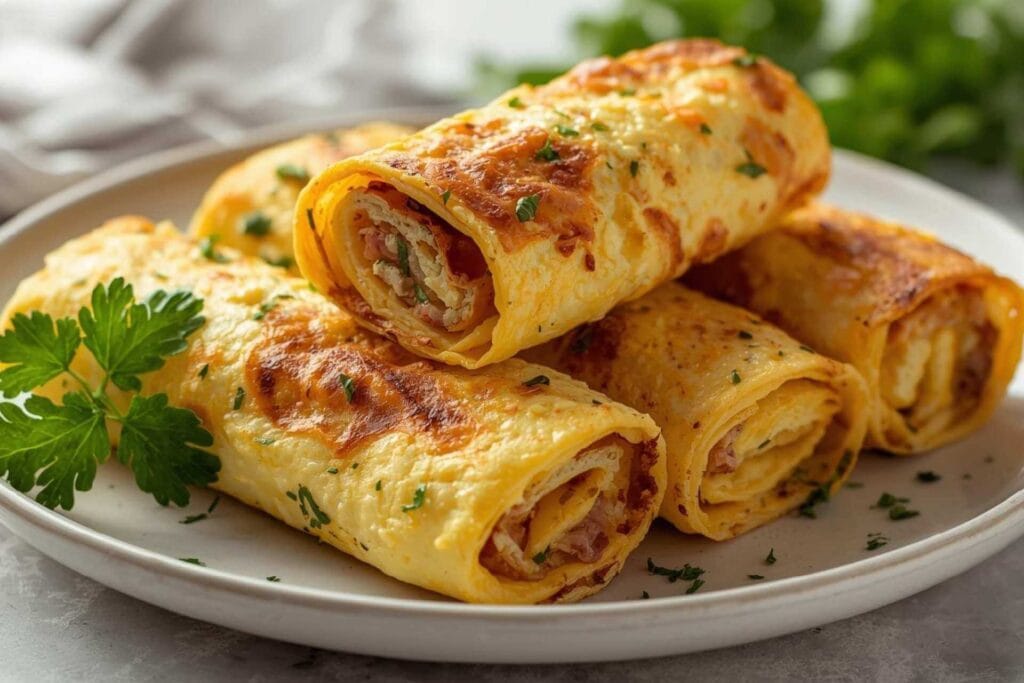 Keto Omelette Roll-Ups