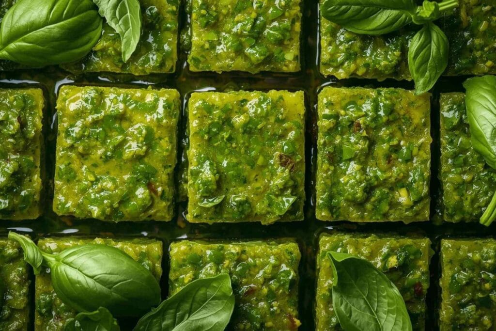 Pesto Freezer Cubes