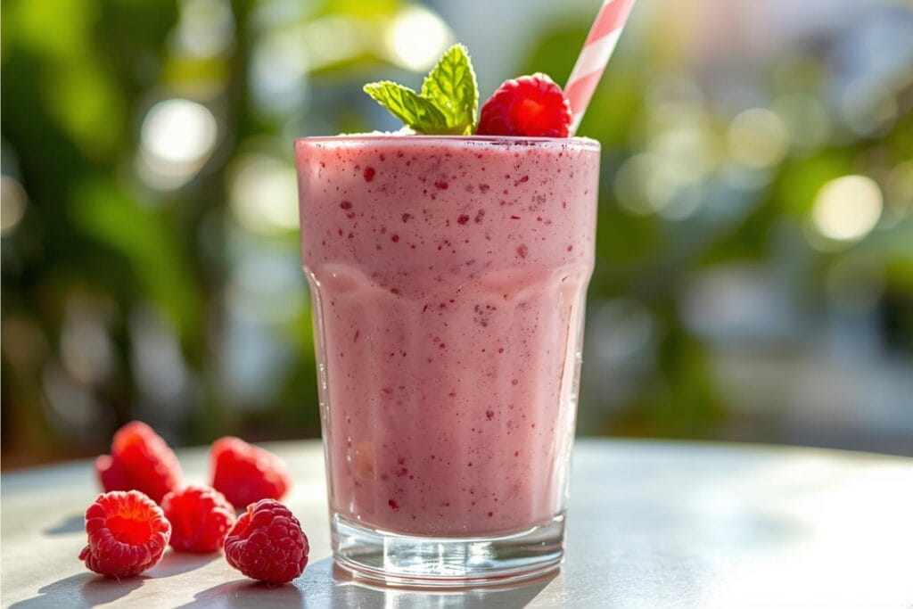 Raspberry Coconut Protein Shake