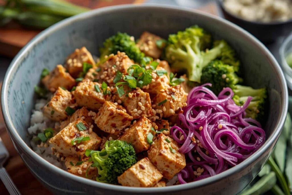 Tofu & Broccoli Sesame Bowl (Vegetarian)