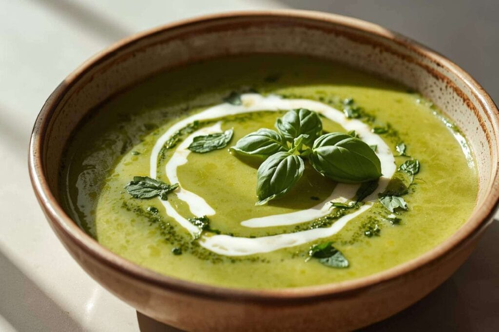 Zucchini & Pesto Soup (Light)