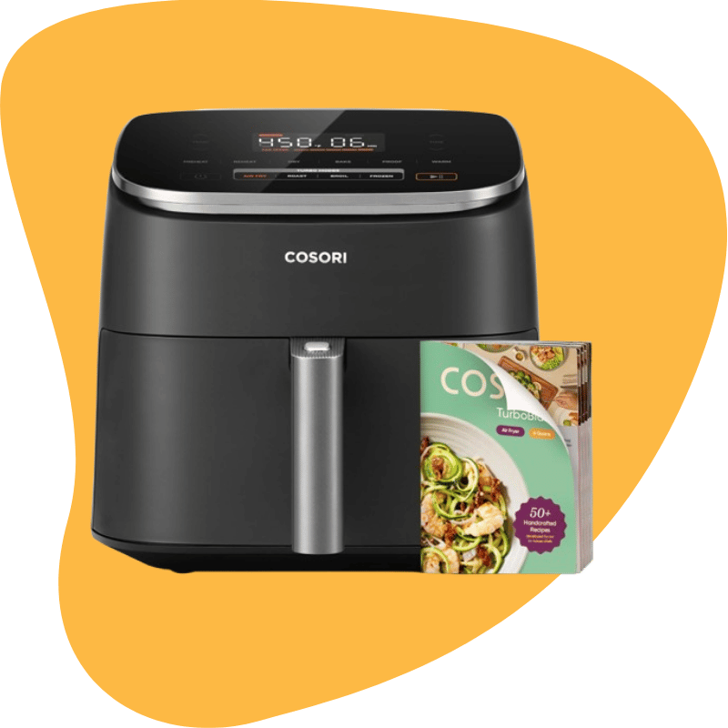 COSORI TurboBlaze 6-Qt Air Fryer — 9-in-1, 90–450°F, Premium Ceramic Coating (120V / 1,725W)