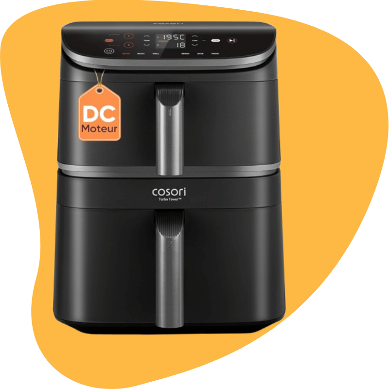 COSORI Turbo Tower 10.8L Dual-Drawer Air Fryer — 3-Level Stackable, 6-in-1 (Turbo Tower)
