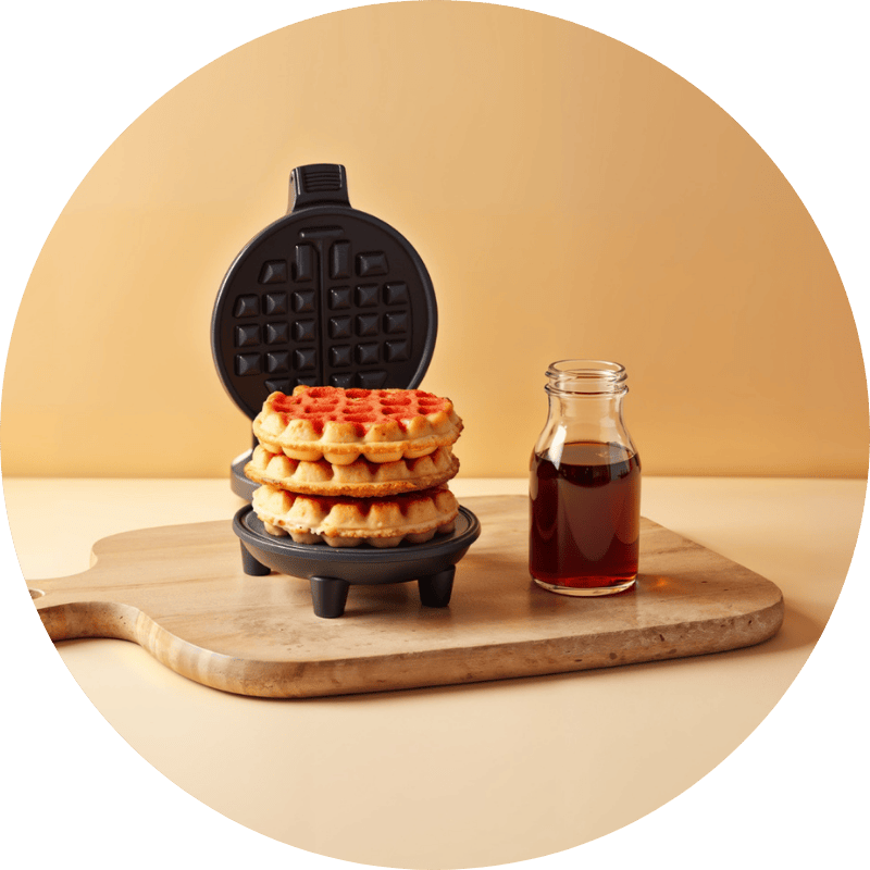 Waffle iron for keto breads