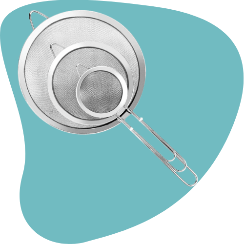 3-Piece Super Wire Extra-Fine Mesh Strainer Set — Stainless Steel (Small, Medium, Large)