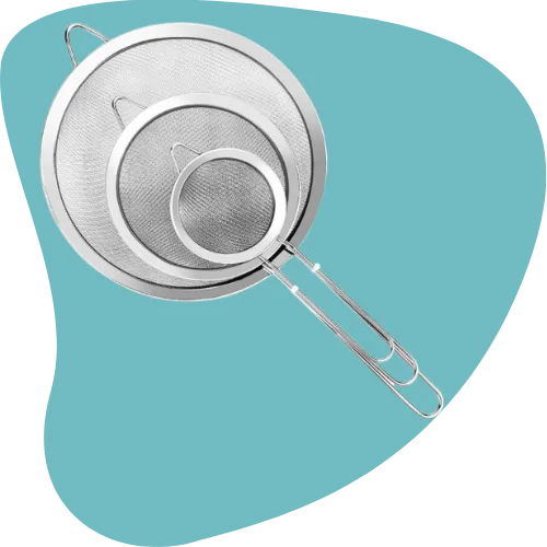 3-Piece Super Wire Extra-Fine Mesh Strainer Set — Stainless Steel (Small, Medium, Large)