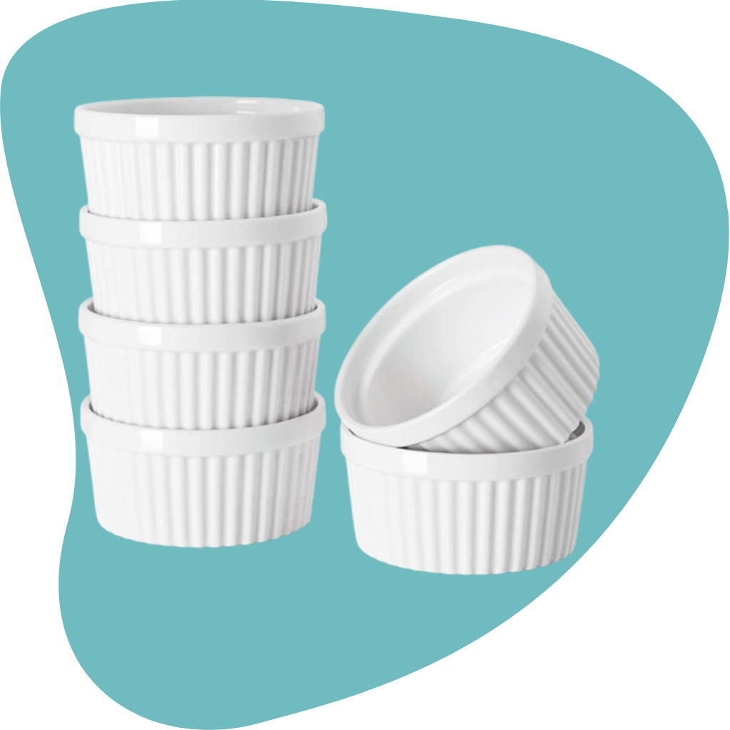 DOWAN 4-Oz Porcelain Ramekins