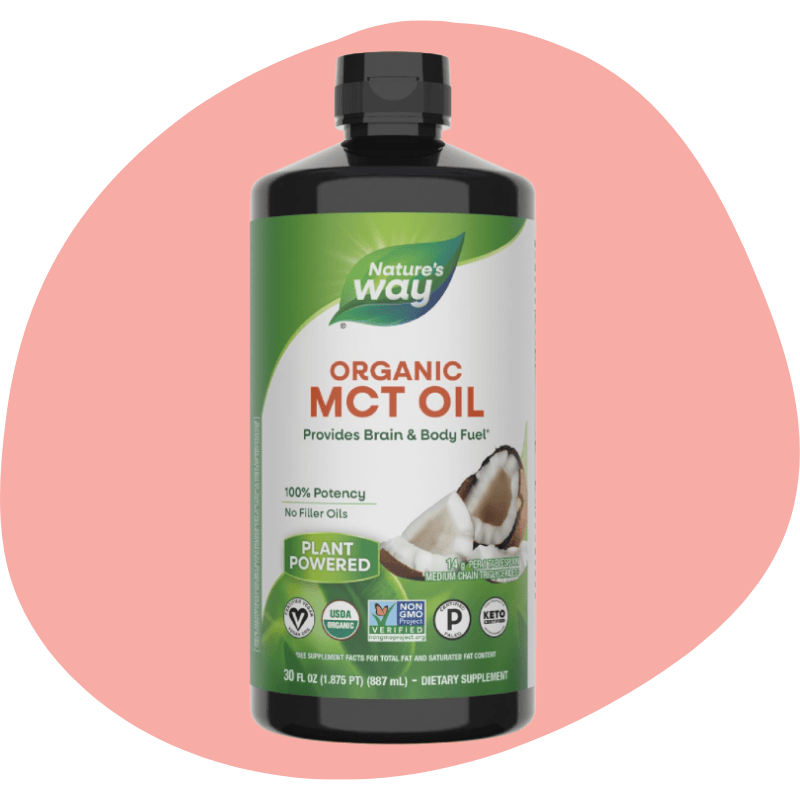 Nature's Way Organic MCT Oil — 30 fl oz | C8 (Caprylic) & C10 (Capric) Medium-Chain Triglycerides
