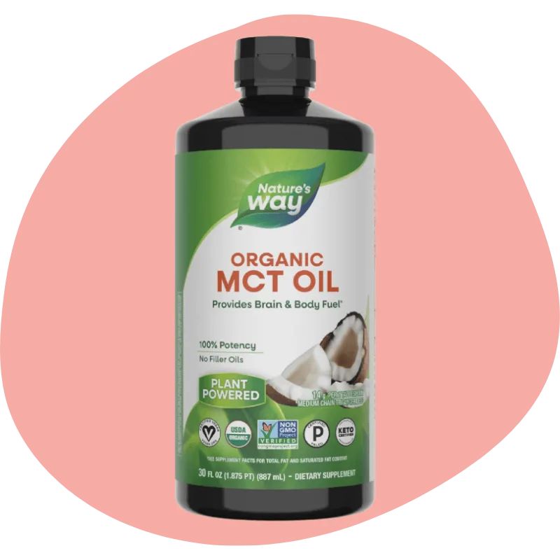 Nature's Way Organic MCT Oil — 30 fl oz | C8 (Caprylic) & C10 (Capric) Medium-Chain Triglycerides