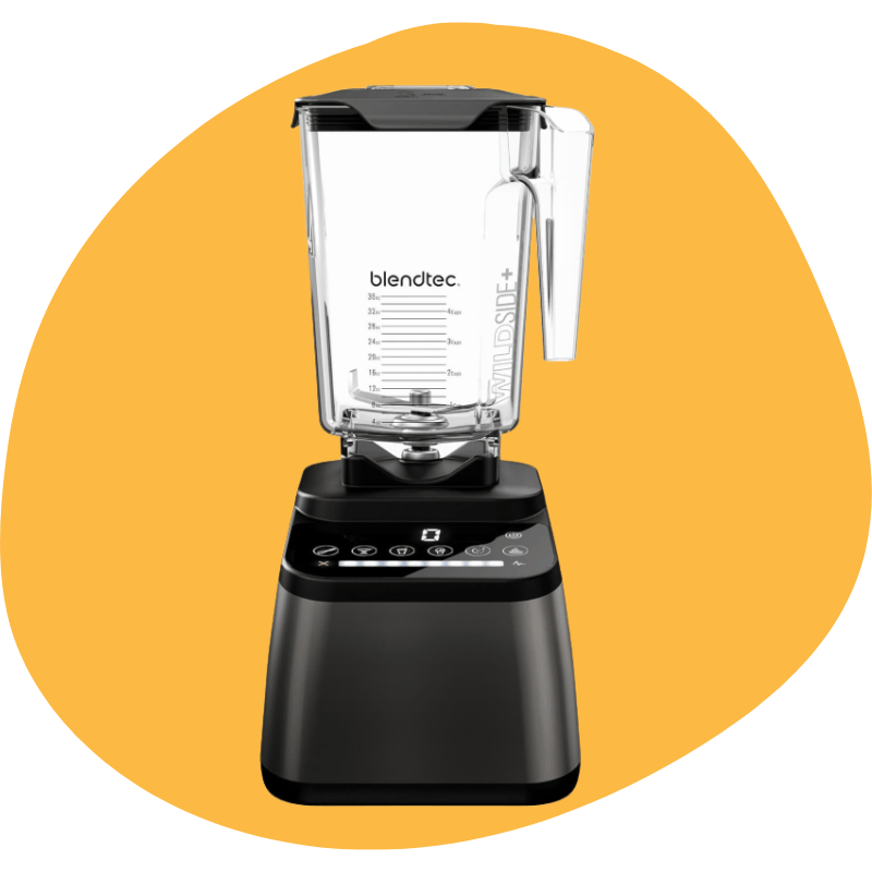 Blendtec Original Designer Series Blender and 90 Oz WildSide+ Jar - Kitchen Blender Bundle - Gunmetal