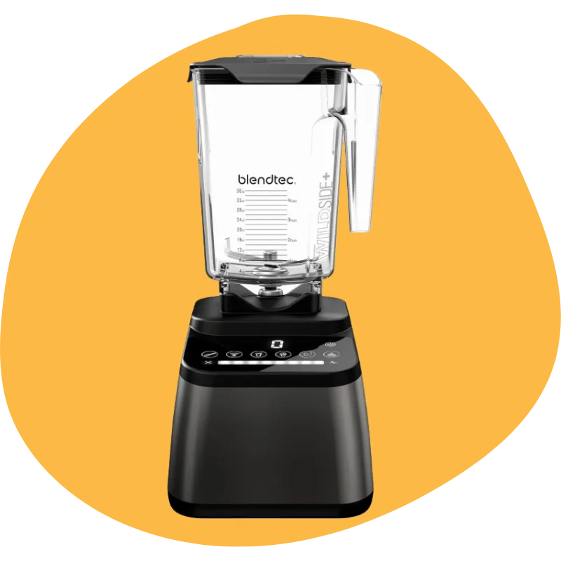 Blendtec Original Designer Series Blender and 90 Oz WildSide+ Jar - Kitchen Blender Bundle - Gunmetal