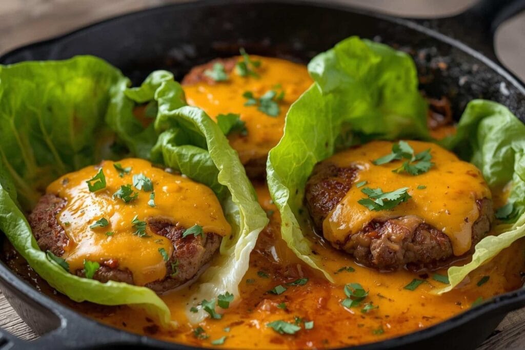 Cheeseburger Skillet (served with lettuce wraps)