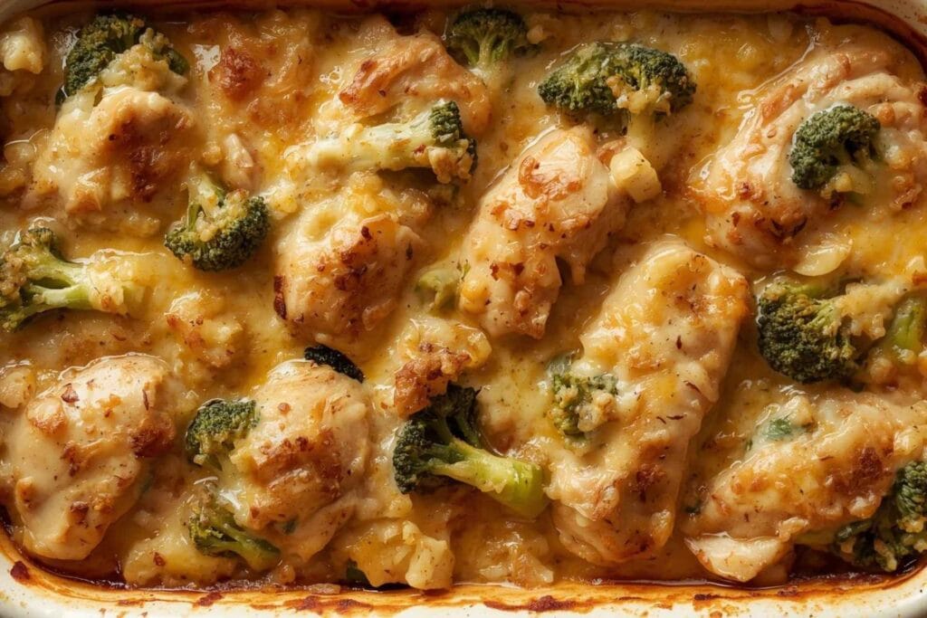 Chicken & Broccoli Casserole (low carb rice option)