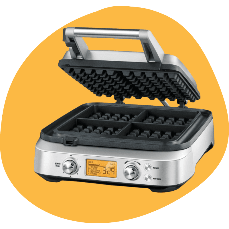 Breville BWM640XL Smart 4-Slice Waffle Maker, Silver