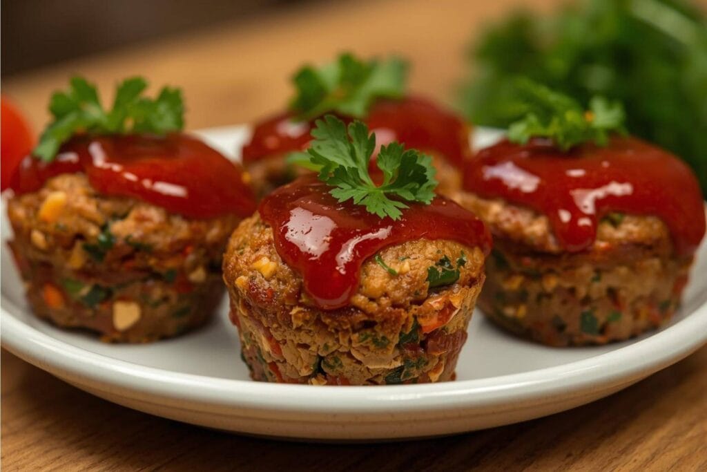 Mini Meatloaf Muffins (hidden veg & ketchup glaze)