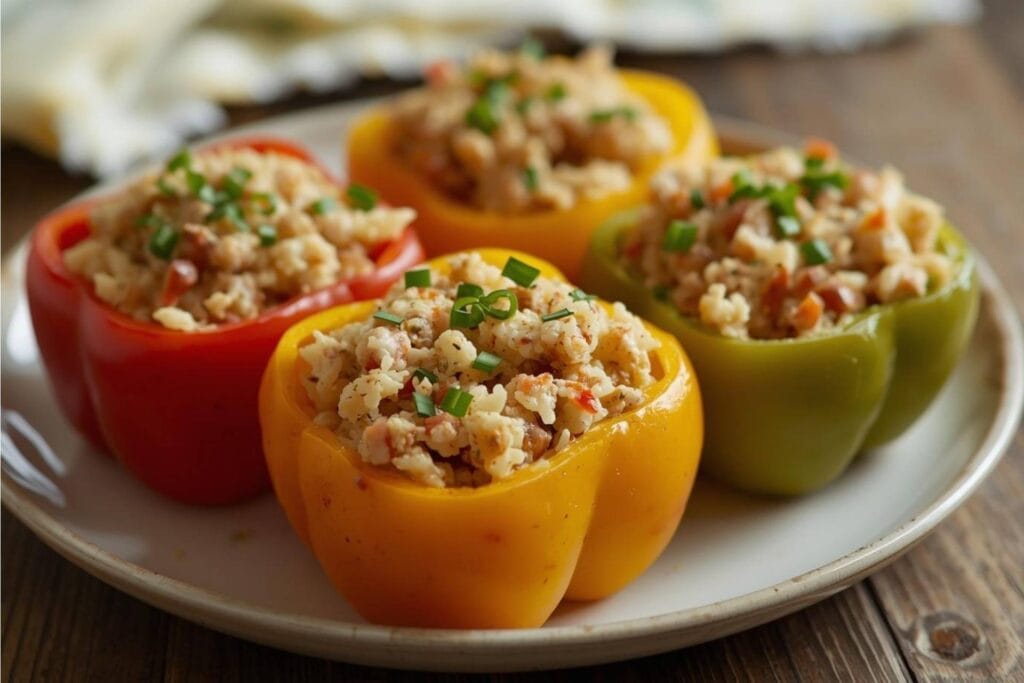 Stuffed Bell Peppers (cauliflower rice filling)