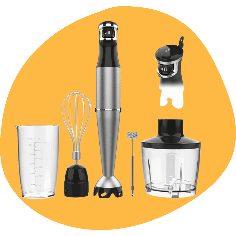 Immersion Blender Handheld Corded Hand Blenders Set 1100W