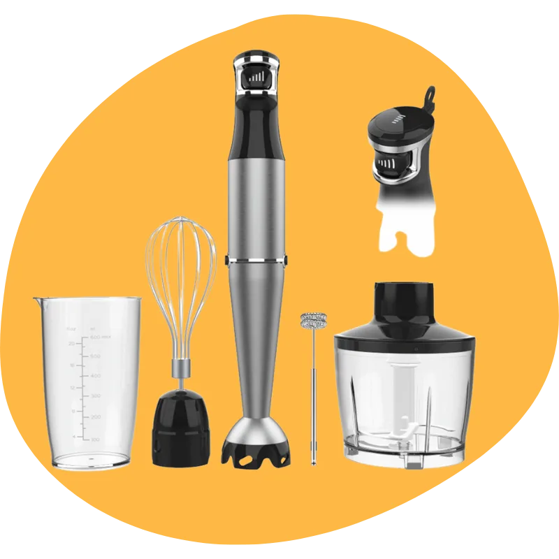 Immersion Blender Handheld Corded Hand Blenders Set 1100W