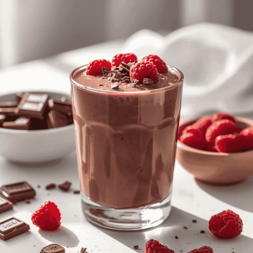 Chocolate Raspberry Keto Chia Smoothie
