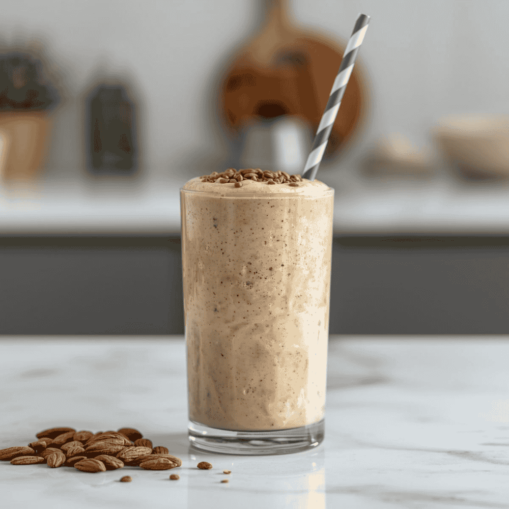 Almond Butter Flax Protein Smoothie
