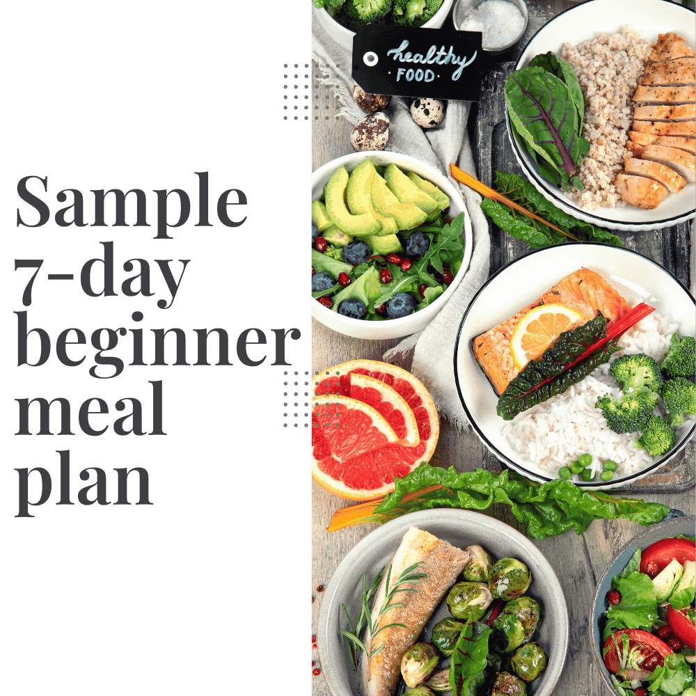 Sample 7-day beginner meal plan (simple) Sample 7-day beginner meal plan (simple)
