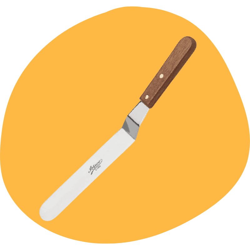 Ateco Offset Spatula — 9.75" Stainless Steel Blade, Wood Handle