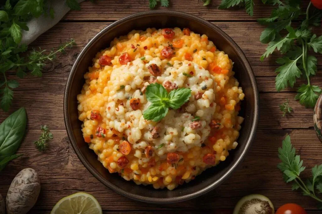 Keto “Risotto” with Riced Cauliflower