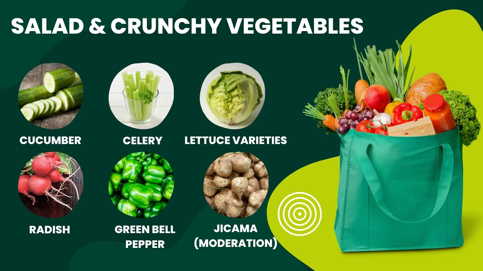 Salad & crunchy vegetables