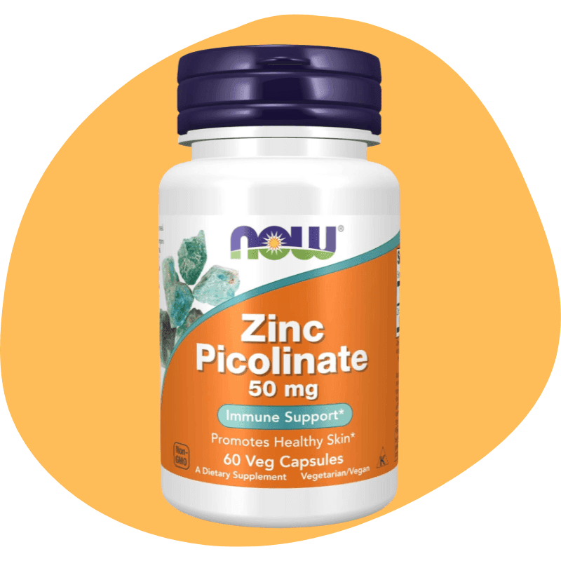NOW Supplements — Zinc Picolinate 50 mg, 60 Veg Capsules