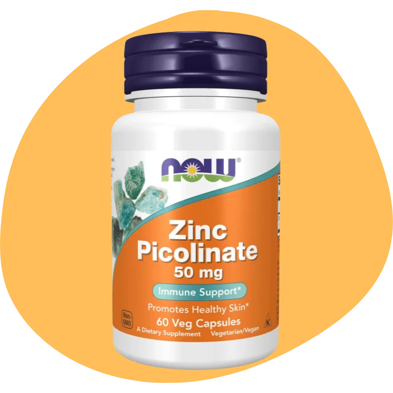NOW Supplements — Zinc Picolinate 50 mg, 60 Veg Capsules