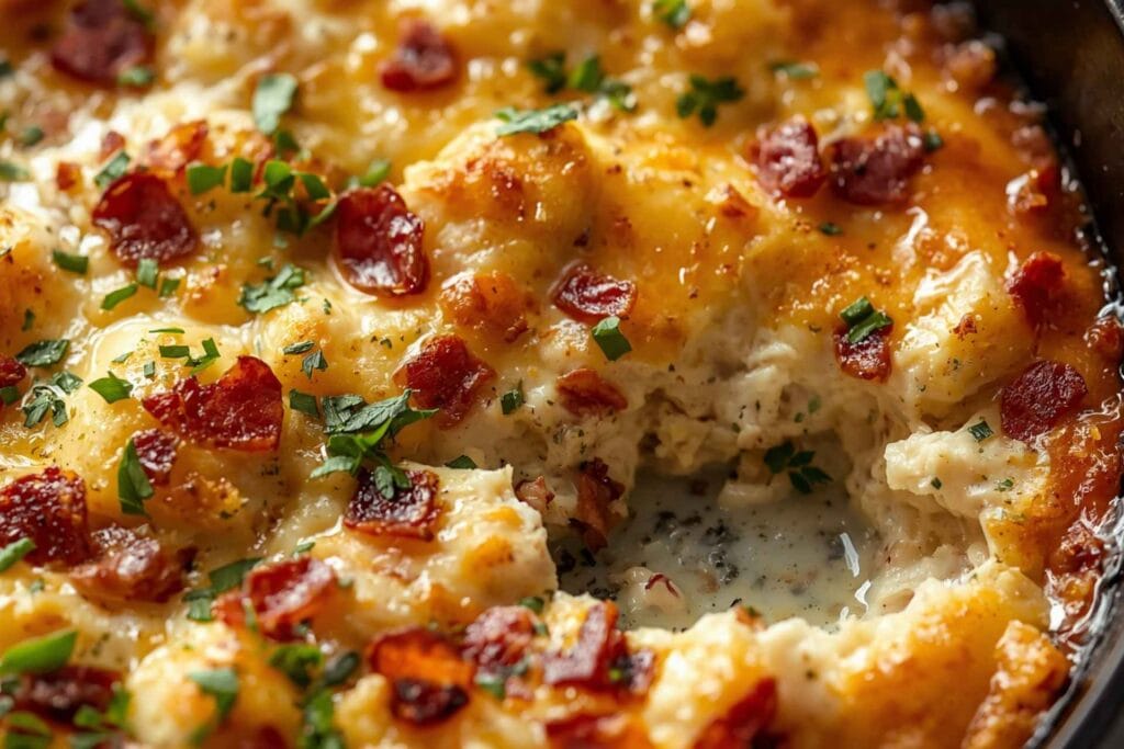 Keto Chicken Bacon Ranch Casserole