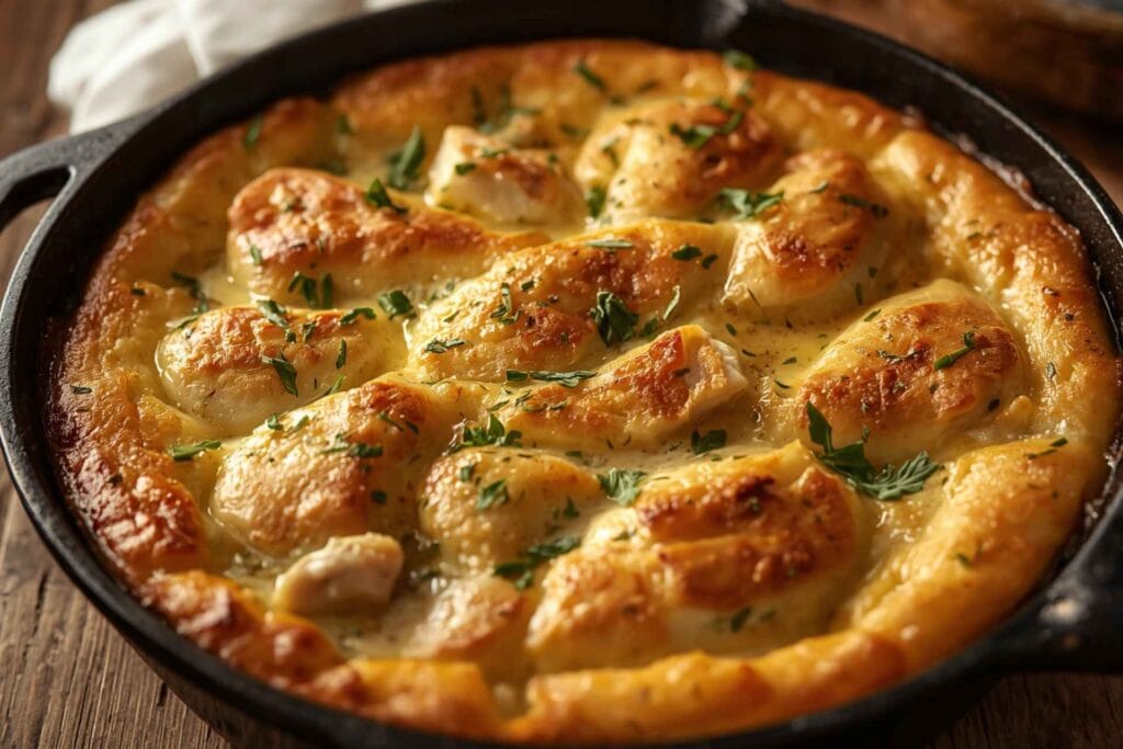 Keto Chicken Pot Pie Skillet