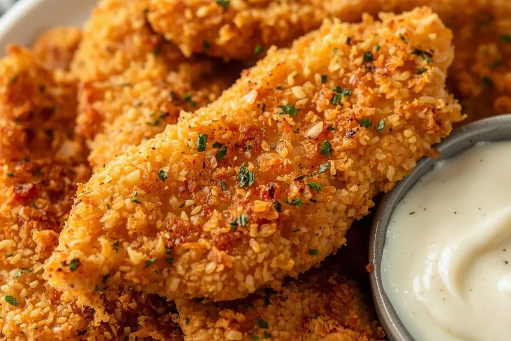 Keto Air Fryer Crispy Parmesan Chicken Tenders