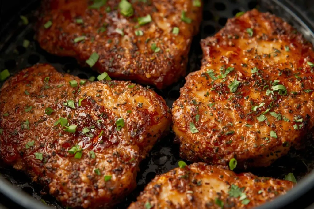 Keto Air Fryer Crispy Pork Chops