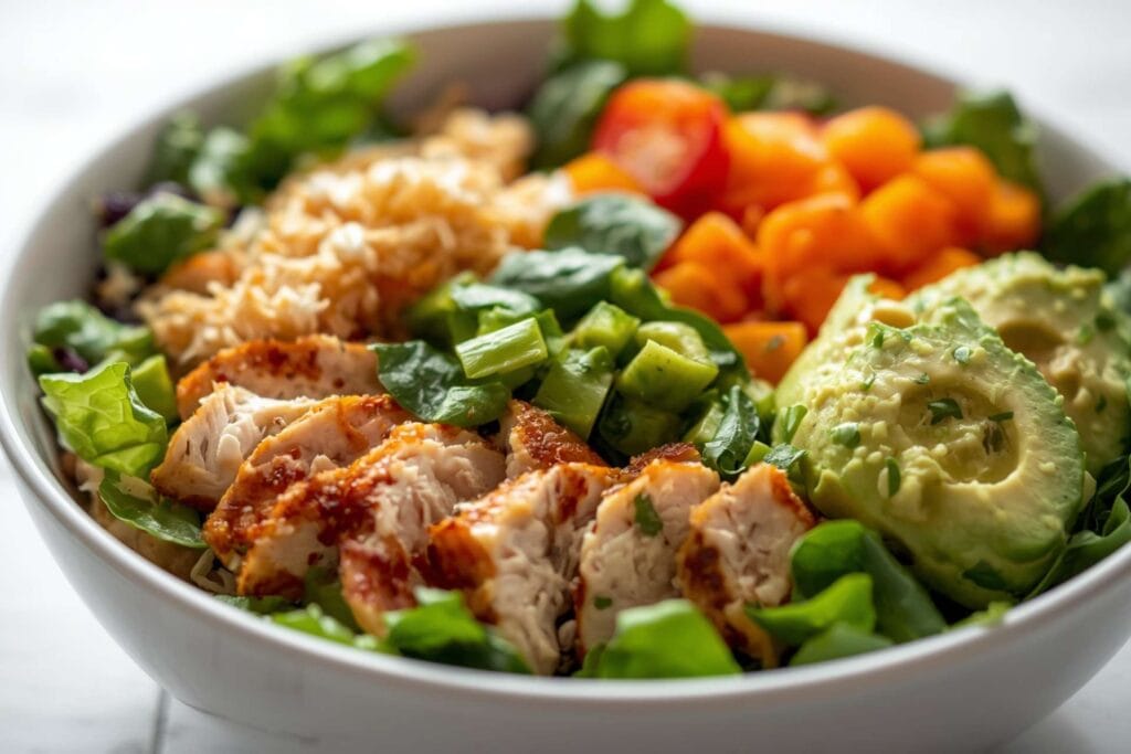 Keto Chicken Avocado Salad Bowl