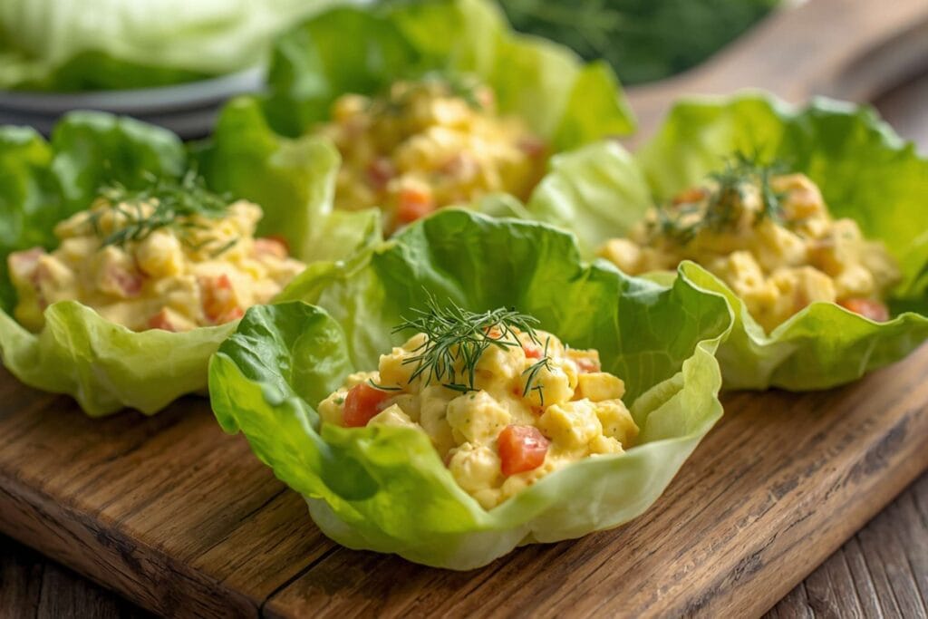 Keto Egg Salad Lettuce Cups