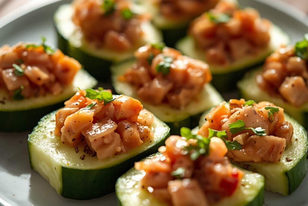 Keto Tuna Cucumber Boats