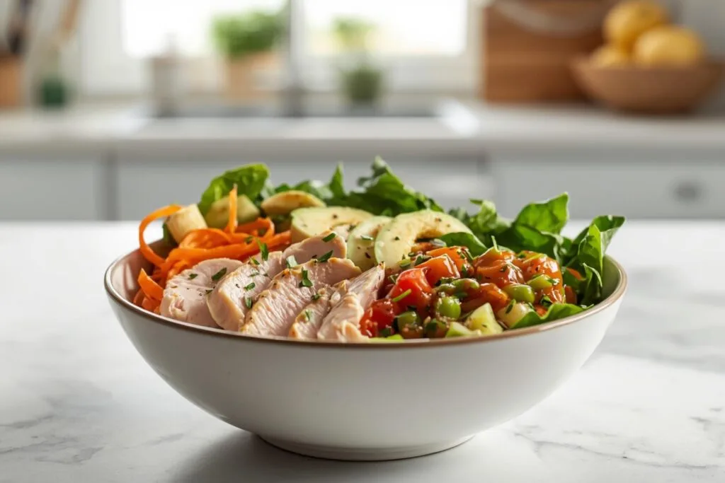 Leftover Chicken Keto Lunch Bowl