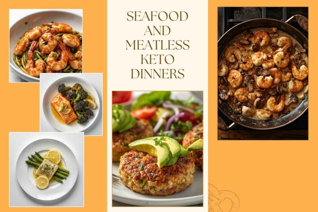 Seafood and meatless keto dinners